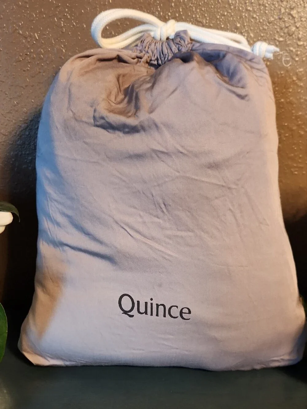 Quince Bamboo Queen Duvet Cover Set With Shams, Like New, Stone